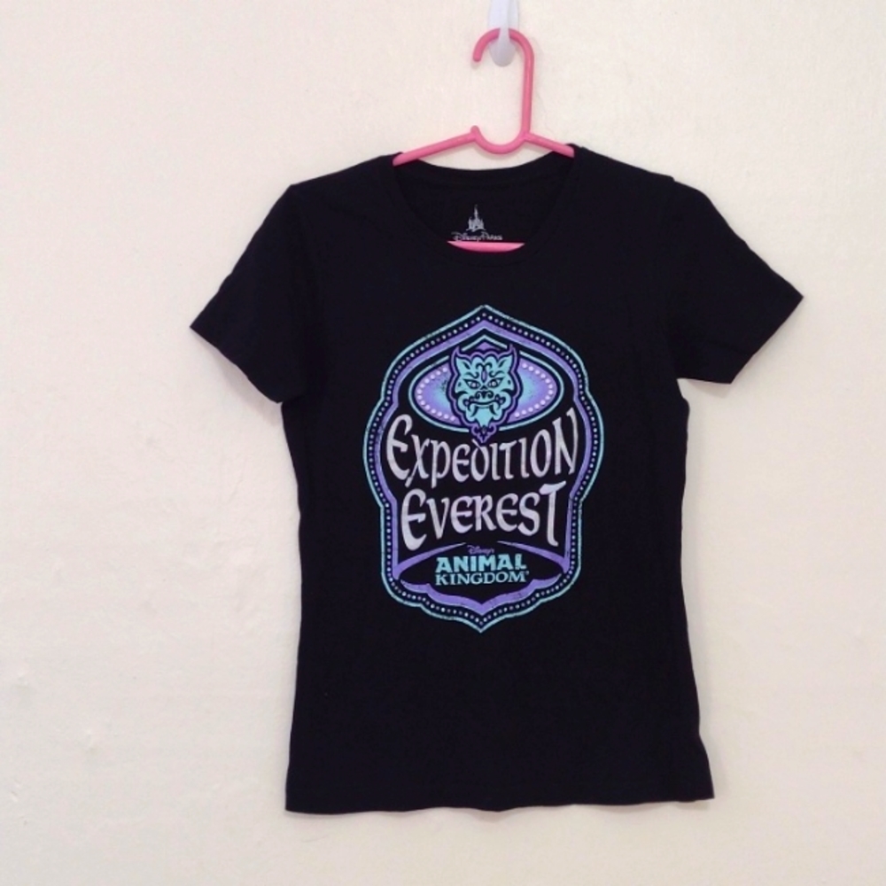 Disney Parks Exposition Everest Animal Kingdom Black T-Shirt Size M